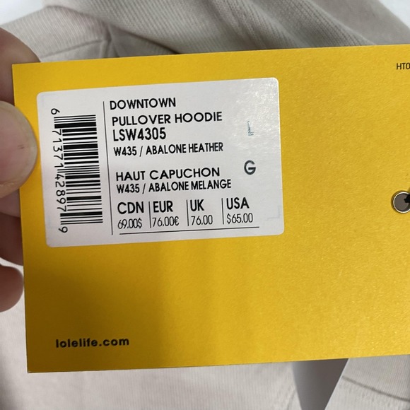 Lole Downtown Pullover Hoodie Womens Large Abalone Heather Eco Conscious LSW4305 - Picture 5 of 16